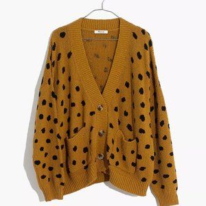 Madewell Hillview Cardigan Sweater in Painted Spots XS